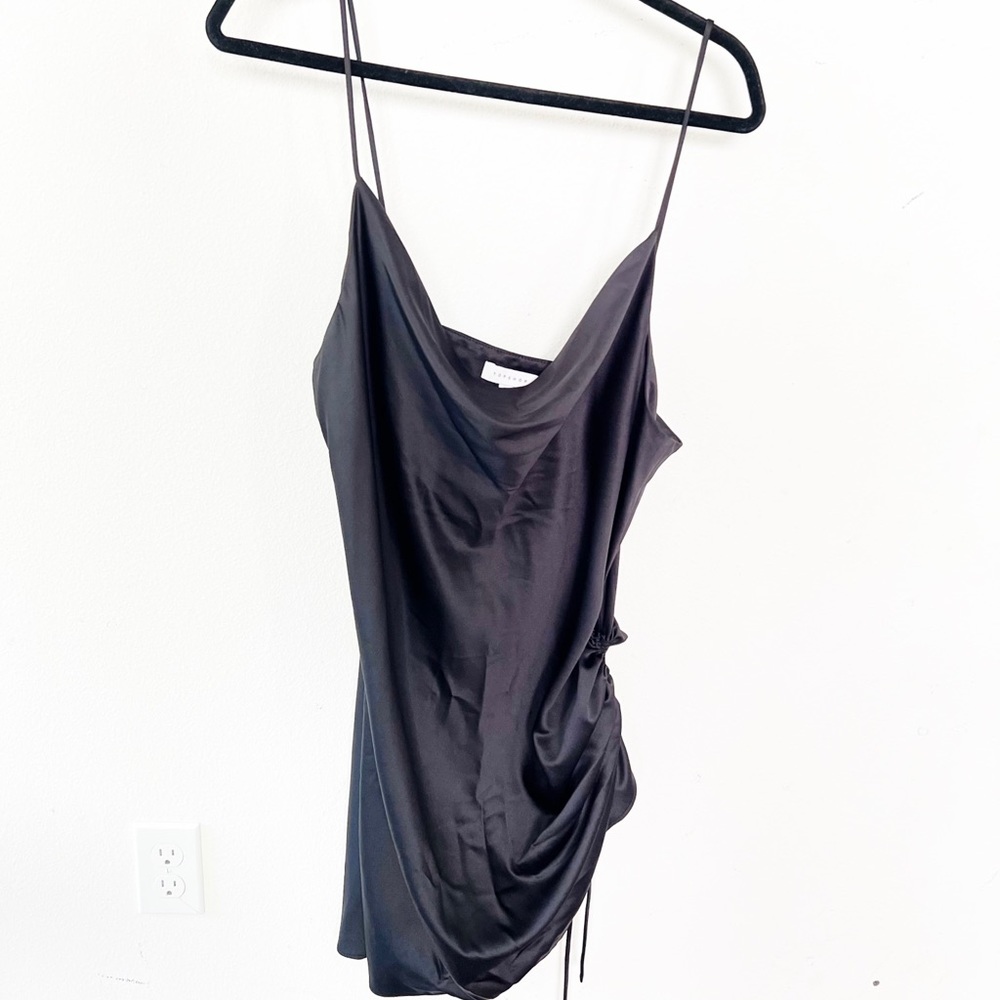 Topshop mini slip dress black size 12